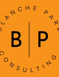 Orange and black logo for Blanche Park Consulting