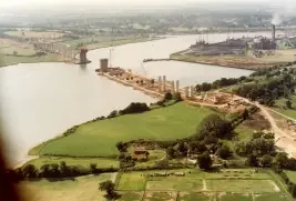 Orwell Bridge construction, Credit to Ipswich Society