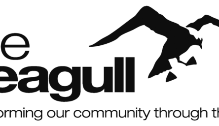 A theatre logo with an image of a seagull